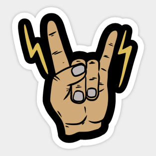 Rock Metal Hand Symbol Sticker